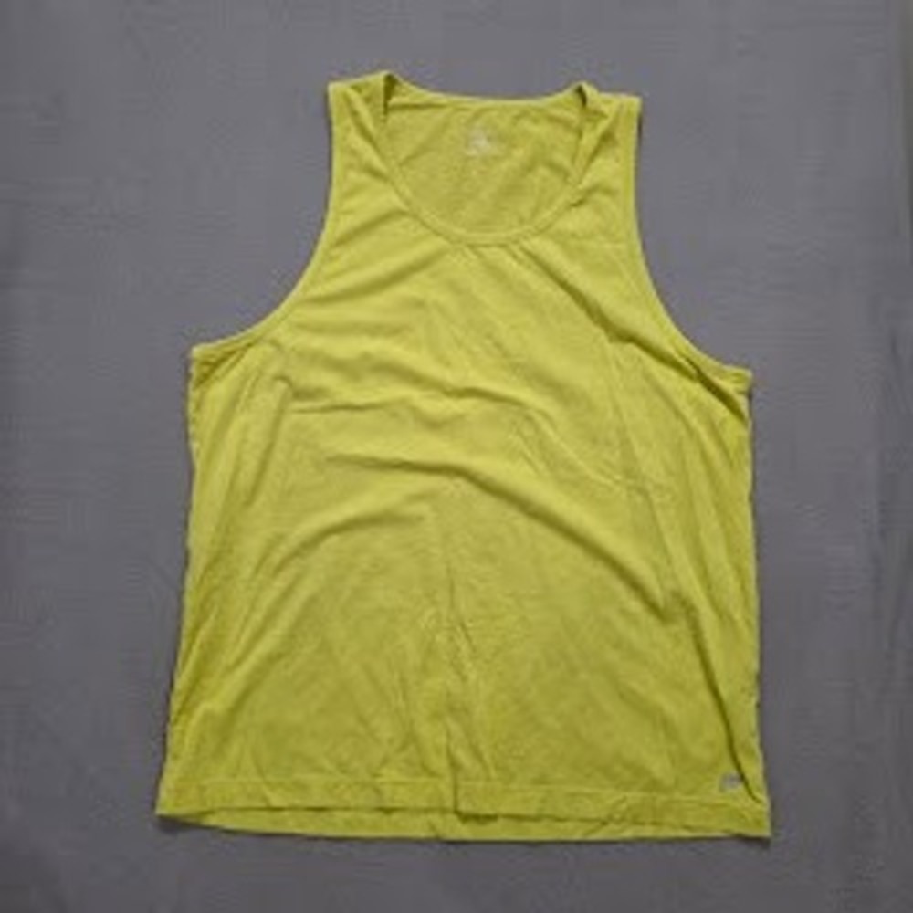 Fabletics Mens XL Tank Top Neon Yellow Lime Green Activewear Gym Muscle Shirt XL
